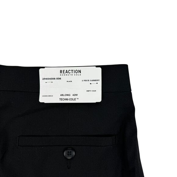 Kenneth Cole Mens Ready Flex Slim Fit Tuxedo Side Stripe Suit Pants Black 42x32 - Picture 4 of 5
